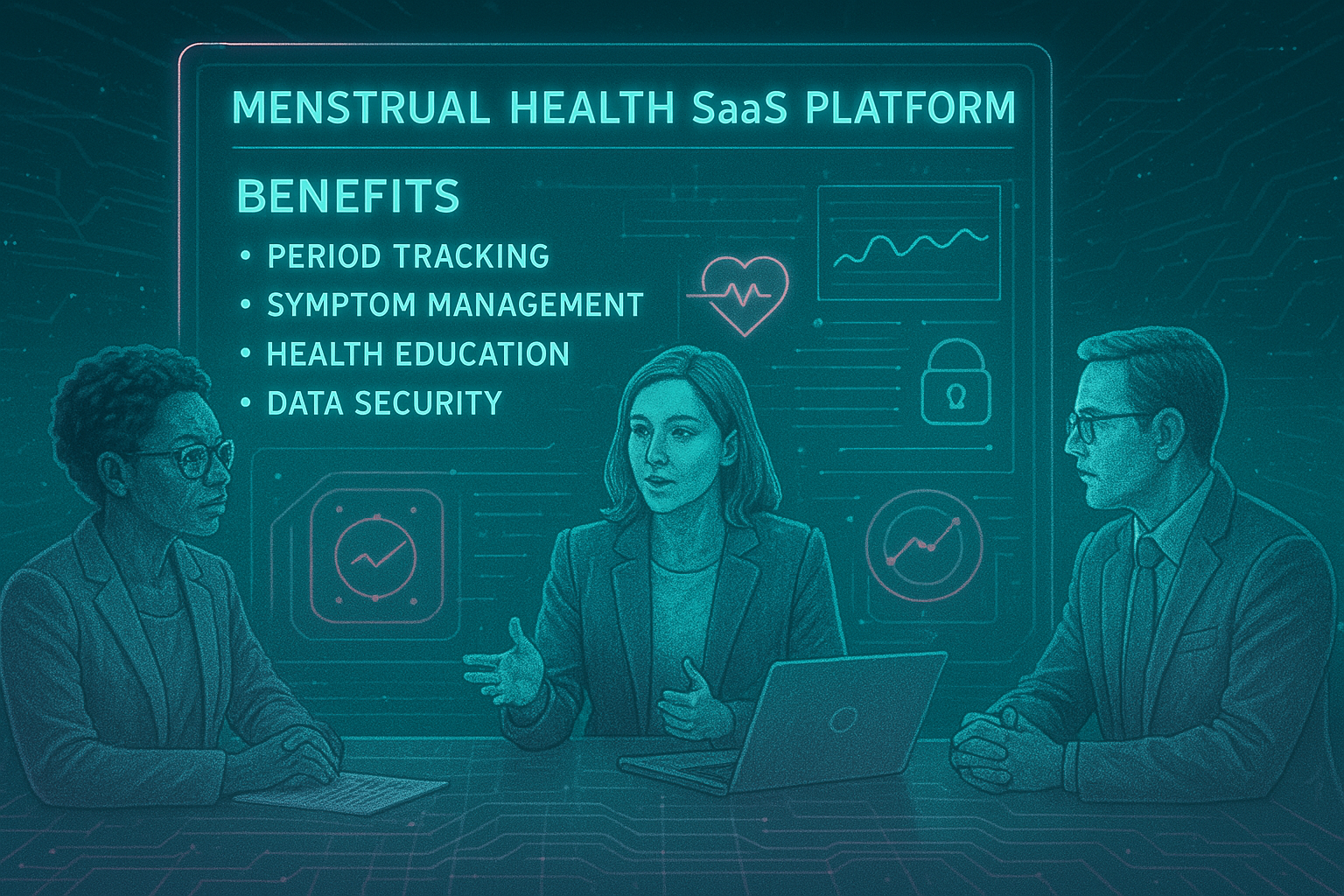HR professionals reviewing platform benefits in virtual meeting